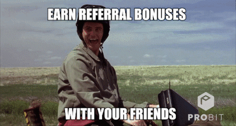 Gif of two friends greeting